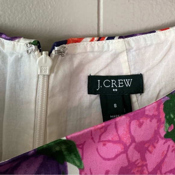 J.Crew Factory Colorful Floral Sheath Dress Size 8 - Picture 7 of 9